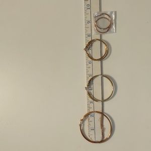 4 pair Rose Gold Earrings